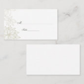 Carte de lieu spéciale Fleur Taupe Contourée (Devant / Derrière)