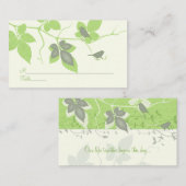 Carte de lieu spéciale Oiseaux et vignes (Devant / Derrière)