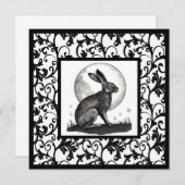 Carte de lièvre et de lune (Devant / Derrière)