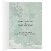 Carte de lièvres de neige d'hiver de Joyeux Noël (Intérieur (Droit))