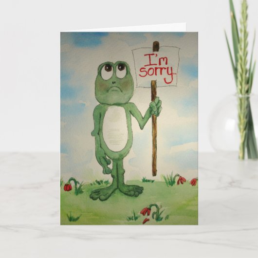 Carte de ligne de grenouille Je suis désolé S'il v (Devant)
