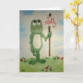 Carte de ligne de grenouille Je suis désolé S'il v (Fleur jaune)