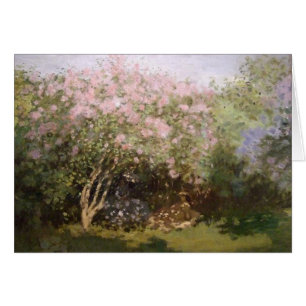Carte de lilas de Monet au soleil