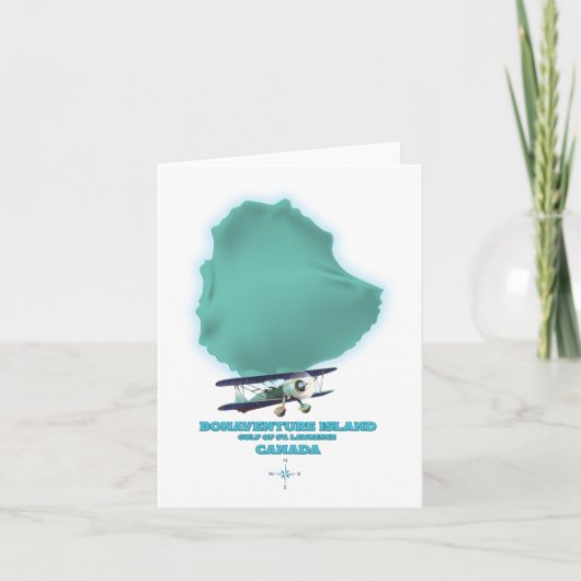 Carte de l'île Bonaventure Canada (Devant)