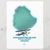 Carte de l'île Bonaventure Canada (Dos)