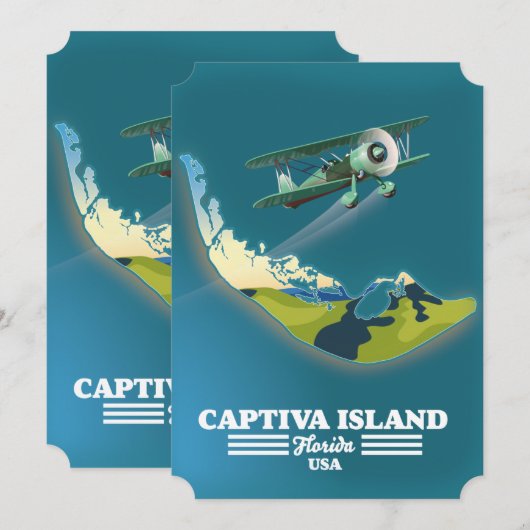 Carte de l'île Captiva Floride États-Unis (Devant / Derrière)