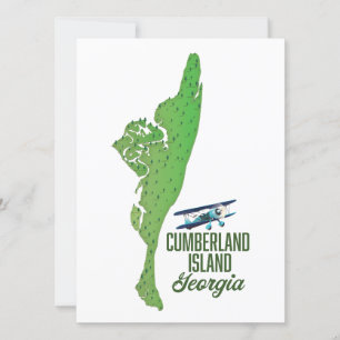 carte de l'île Cumberland Géorgie