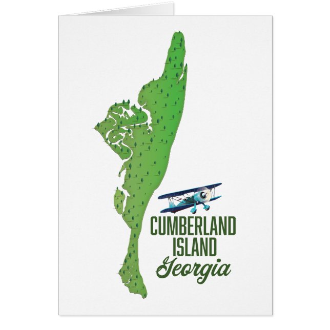 Carte de l'île Cumberland Géorgie (Devant)