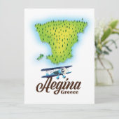Carte de l'île d'Aegina Greece (Debout devant)