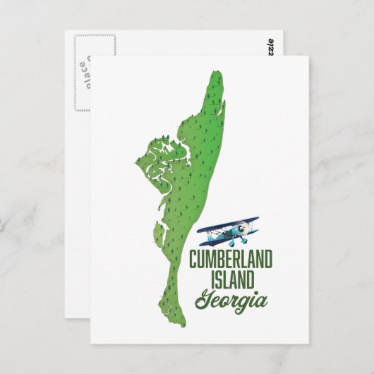 Carte de l'île de Cumberland (Devant / Derrière)