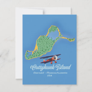 Carte de l'île de Cuttyhunk Gosnold, Massachusetts