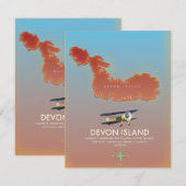 carte de l'île de Devon, Canada (Devant / Derrière)