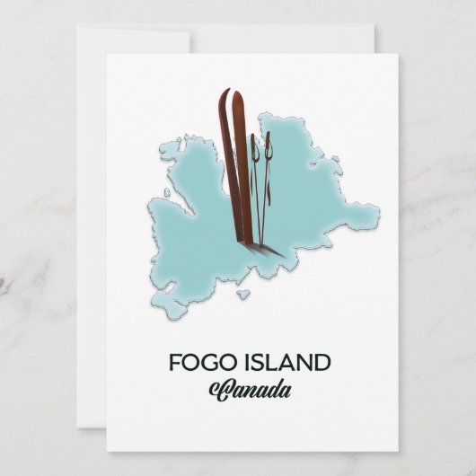 Carte de l'île de Fogo Canada (Devant)