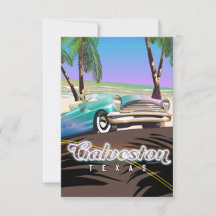 Carte de l'île de Galveston Texas États-Unis