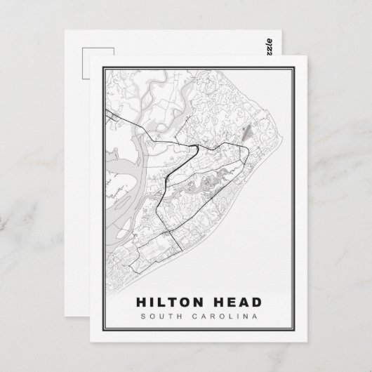 Carte de l'île de Hilton (Devant / Derrière)