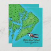 Carte de l'île de Hilton Head Caroline du Sud (Devant / Derrière)