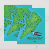 Carte de l'île de Hilton Head en Caroline du Sud (Devant / Derrière)