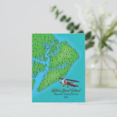 Carte de l'île de Hilton Head en Caroline du Sud (Debout devant)