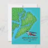 Carte de l'île de Hilton Head en Caroline du Sud (Dos)
