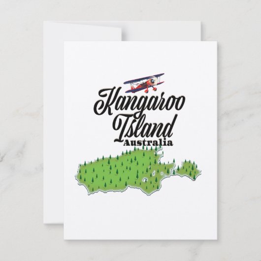 Carte de l'île de Kangaroo Australie (Devant)
