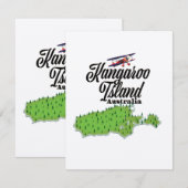 Carte de l'île de Kangaroo Australie (Devant / Derrière)