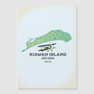 Carte de l'île de Kiawah Caroline du Sud États-Uni