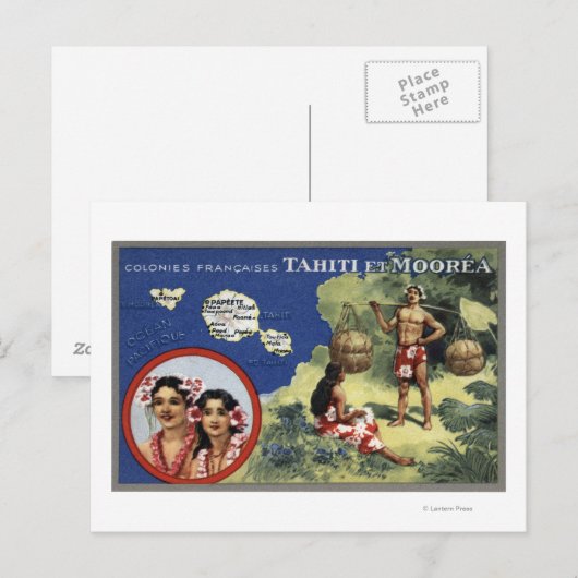 Carte de l'île de Moorea (Devant / Derrière)