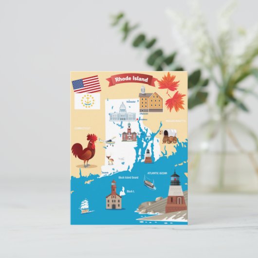 Carte de l'île de Rhode (Debout devant)