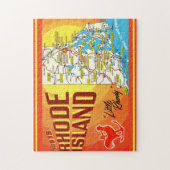Carte de l'île de Rhode 11 x 14 Puzzle (Vertical)