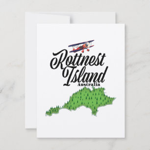 Carte de l'île de Rottnest en Australie