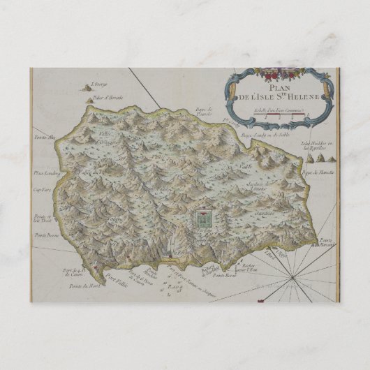 Carte de l'île de Sainte-Hélène (Devant)