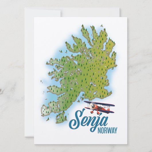 Carte de l'île de Senja Noway (Devant)