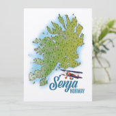 Carte de l'île de Senja Noway (Debout devant)