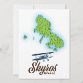 Carte de l'île de Skyros Grèce (Dos)