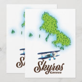 Carte de l'île de Skyros Grèce (Devant / Derrière)