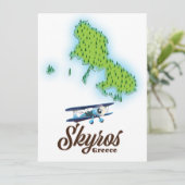 Carte de l'île de Skyros Grèce (Debout devant)
