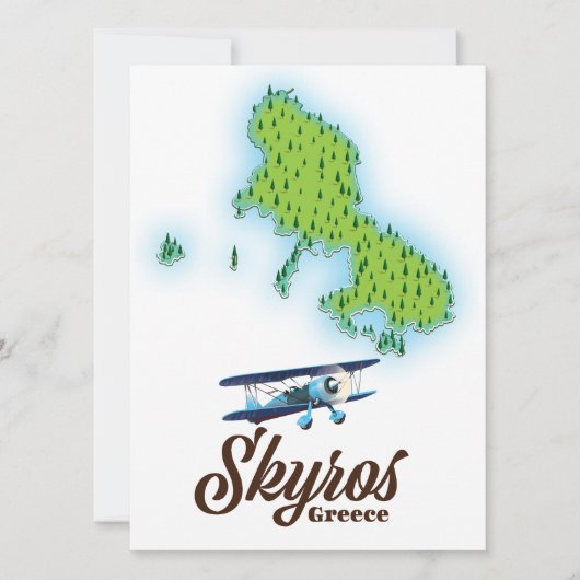 Carte de l'île de Skyros Grèce (Devant)