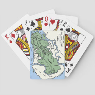 Carte de l'île de St Simons Cartes de jeu