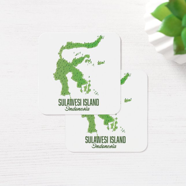 Carte de l'île de Sulawesi Indonésie (Bureau)