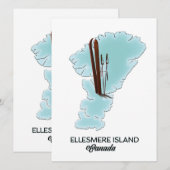 Carte de l'île d'Ellesmere Canada (Devant / Derrière)
