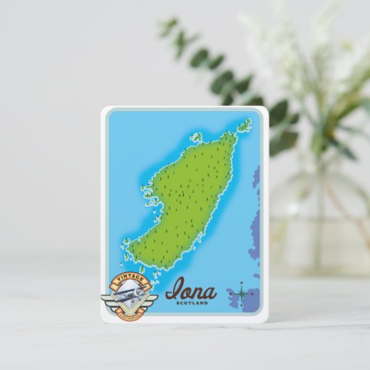 Carte de l'île d'Iona (Debout devant)