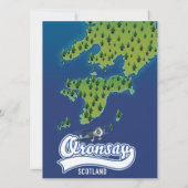 Carte de l'île d'Oronsay en Ecosse (Dos)