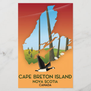 Carte de l'île du Cap-Breton Nouvelle-Écosse Canad