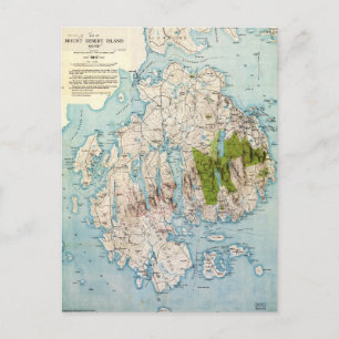 Carte de l'île du Mont-Désert, Maine (1917)