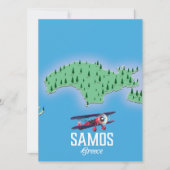Carte de l'île grecque de Samos (Devant)