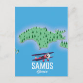 Carte de l'île grecque de Samos (Devant)