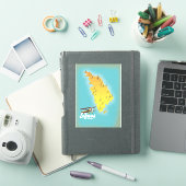 Carte de l'île grecque de Samos Sticker (Couverture iPad)