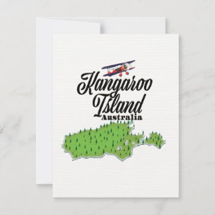 Carte de l'île Kangourou en Australie