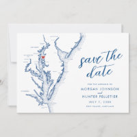 Carte de l'île Kent Maryland Mariage