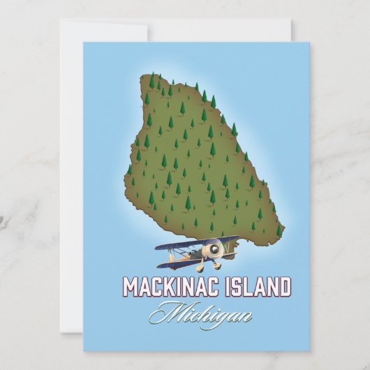 Carte de l'île Mackinac Michigan (Devant)